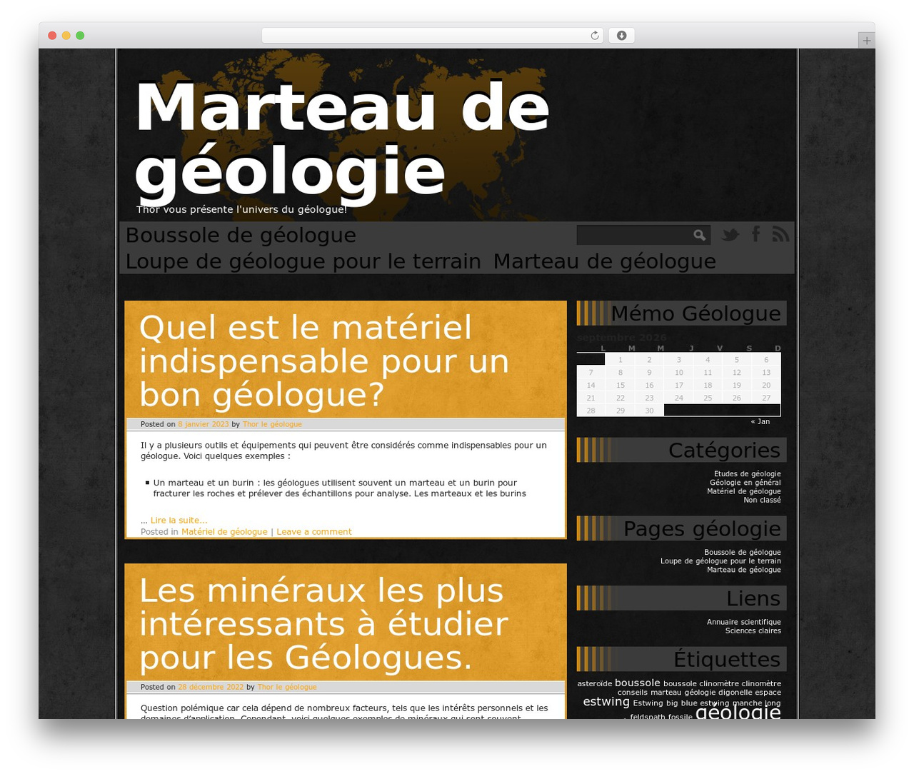 Ping WordPress theme - marteau-geologie.com