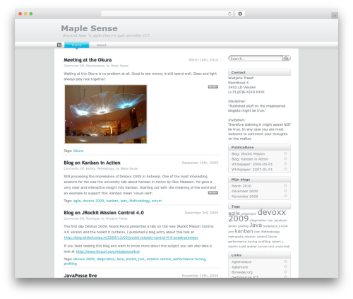 WordPress theme iStudio Theme - maplesense.nl
