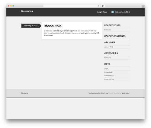 WordPress theme Skeptical - menouthis.net