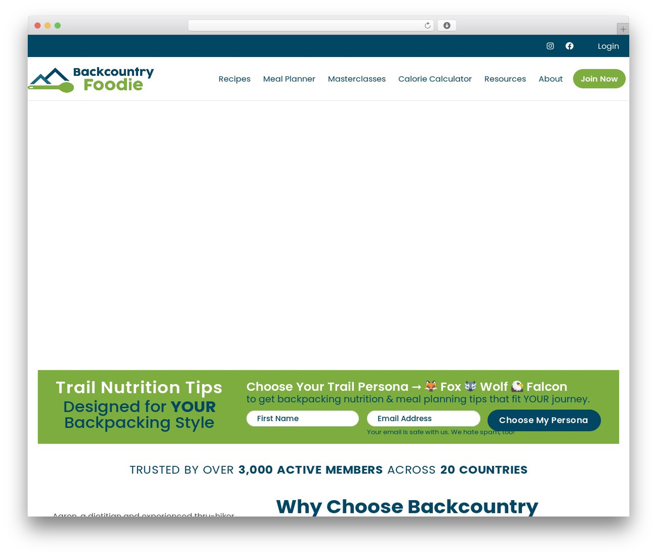 WordPress website theme Page Builder Framework - backcountryfoodie.com