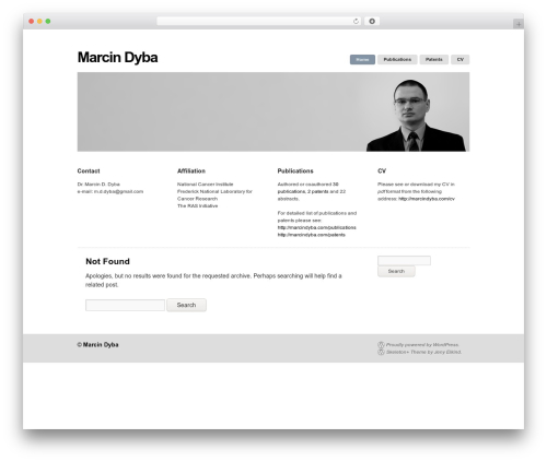 WordPress website theme Skeleton Plus - marcindyba.com