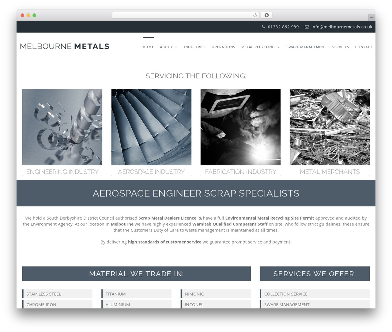 DP Evolve WordPress theme - melbournemetals.co.uk