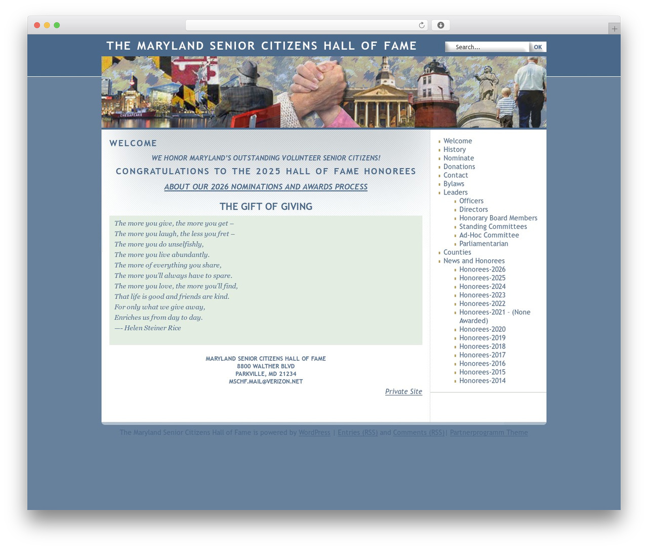 Partnerprogramm WordPress theme - mschf.org