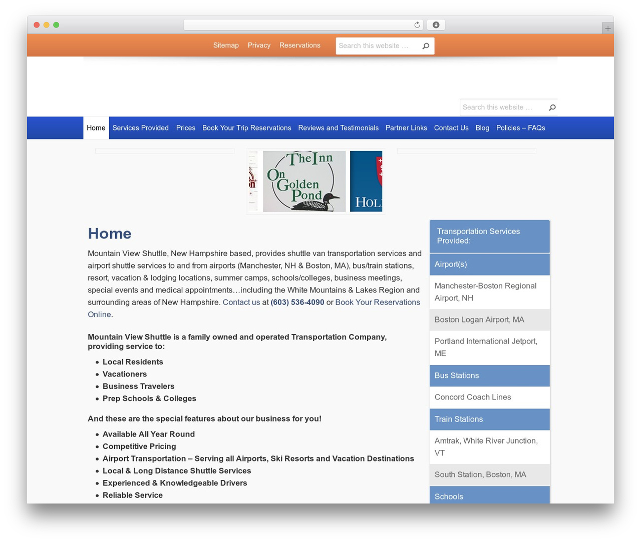 WordPress theme Dynamik-Gen - mtnviewshuttle.com