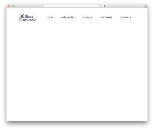 WordPress theme HashOne - kaderakovoplast.cz