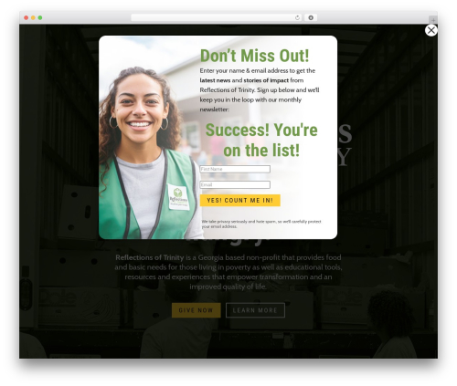 WordPress website theme Divi - reflectionsoftrinity.org