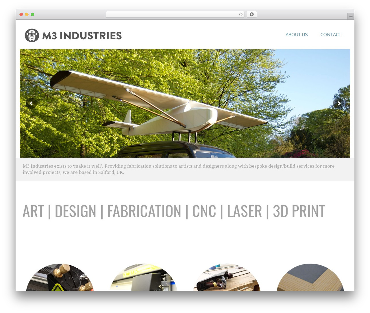Zero WordPress theme - m3industries.co.uk