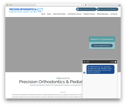 Best WordPress theme DoctorGenius Framework - orthodonticprecision.com