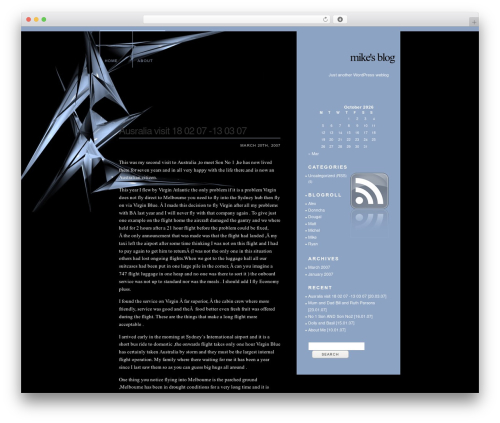 Comet WordPress theme - mikeparsons.biz