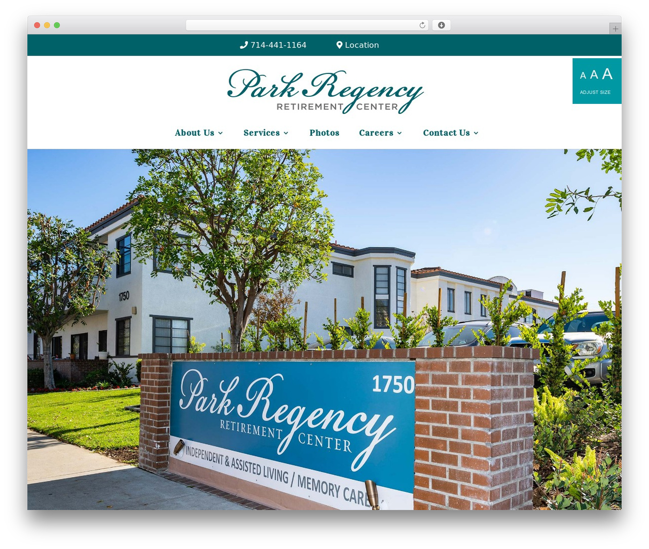 Divi WordPress theme - parkregencyretirement.com