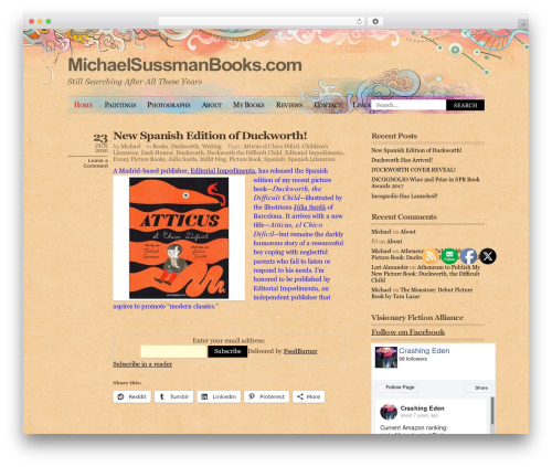 Koi WordPress theme - michaelsussmanbooks.com