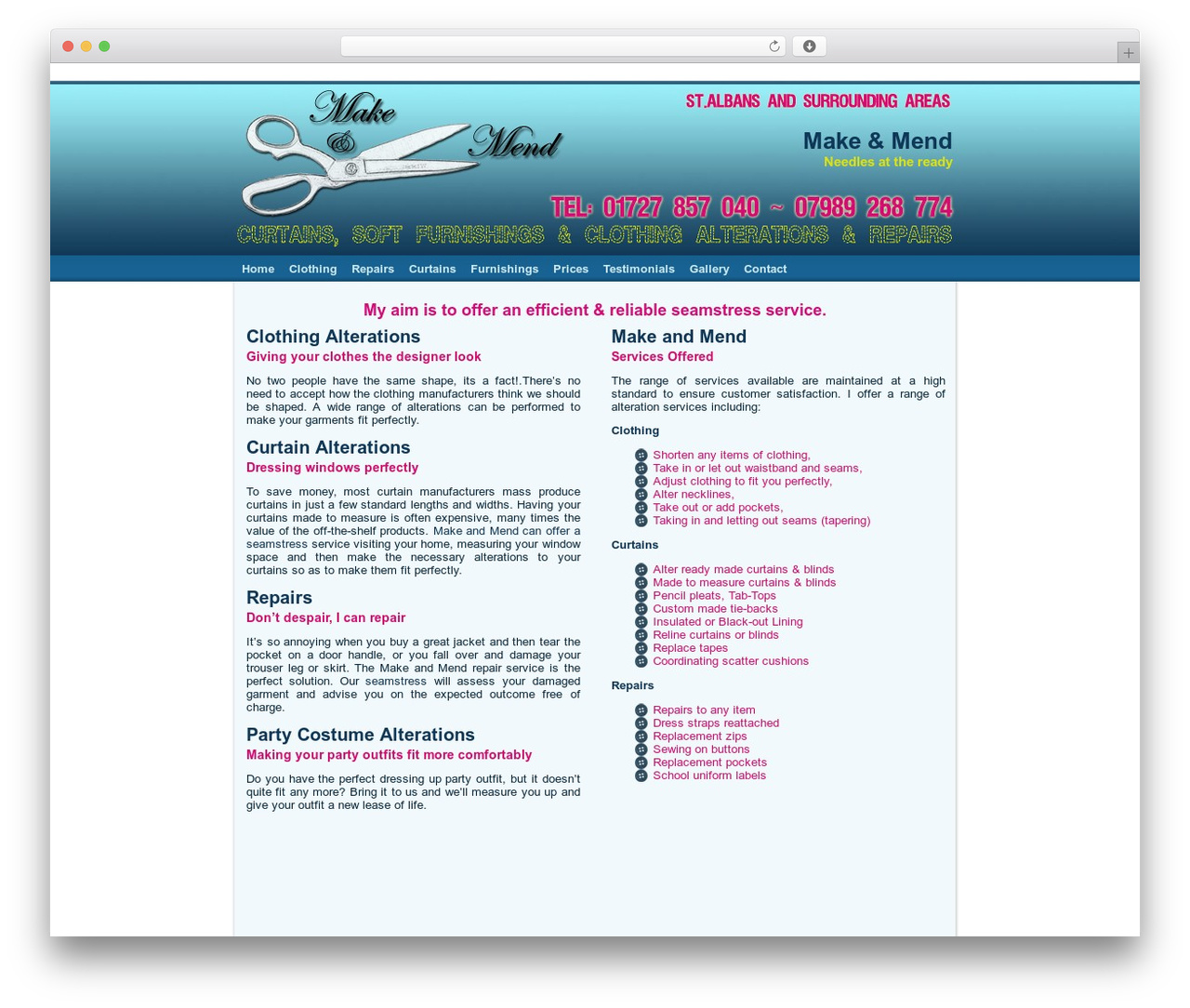 makeandmend28 WordPress theme design - makeandmend.org.uk