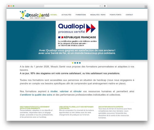 Sansation WordPress theme - mosaicsante.fr