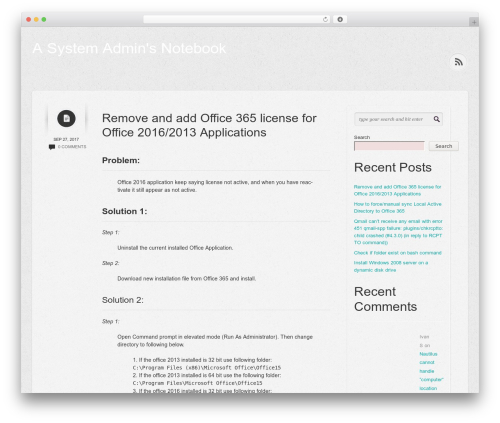 Shortnotes WordPress theme - johnbernardabella.com