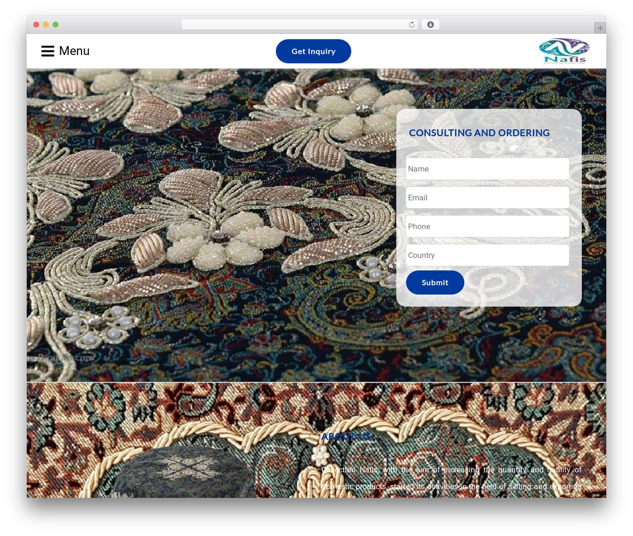 WordPress theme arad - nafiscrafts.com