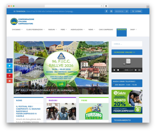 WordPress theme Extra - federcampeggio.it