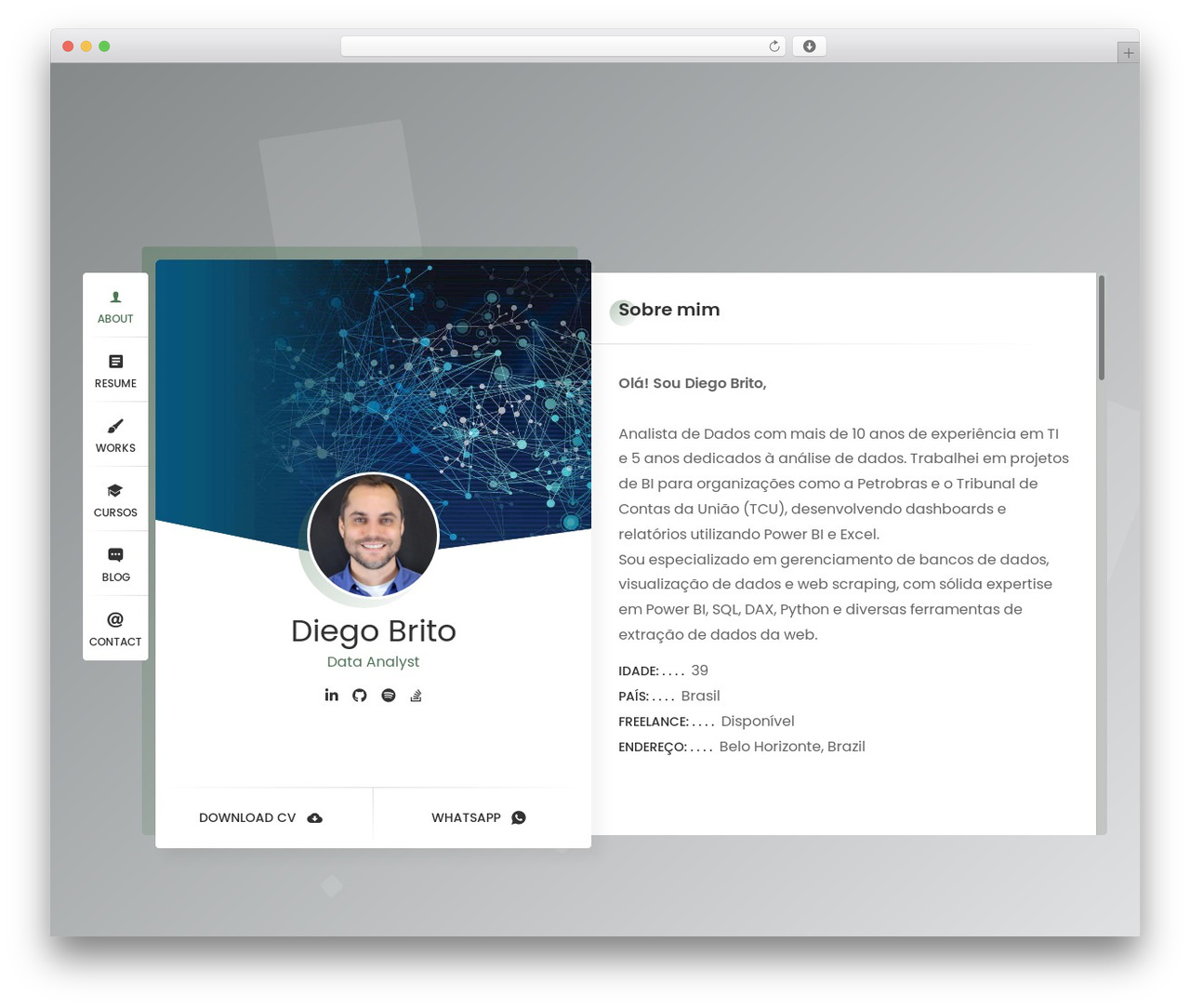 WordPress theme ryancv - diegobrito.com