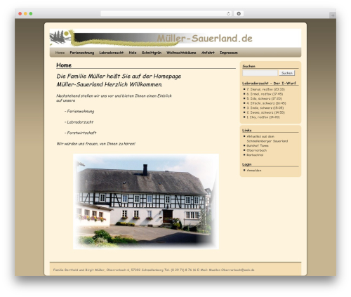 WordPress theme Weaver - mueller-sauerland.de