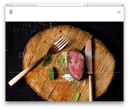 Avada best wedding WordPress theme - gastrocatering.com
