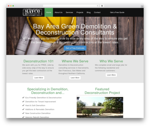 BootstrapWP best WordPress theme - mavcodeconstruction.com