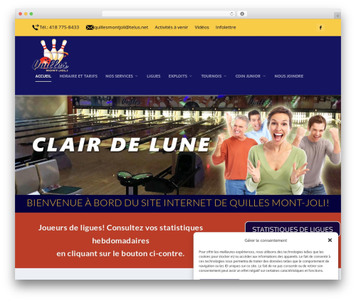 Extra WordPress theme - quillesmontjoli.com