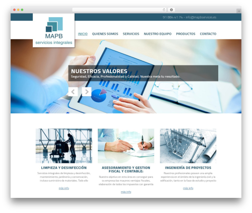Simple contact info WordPress plugin - mapbservices.es