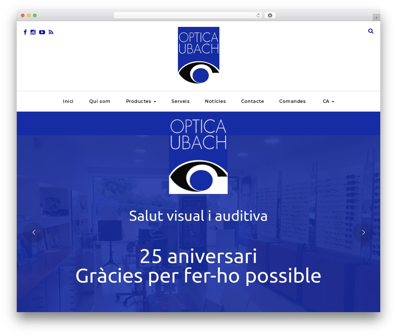 Oculus WordPress theme - opticaubach.com