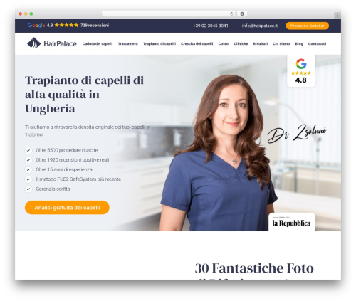Theme WordPress PicoStrap5 Child Base - hairpalace.it