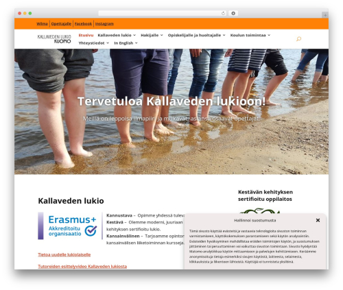 Divi WordPress theme - kallavedenlukio.fi