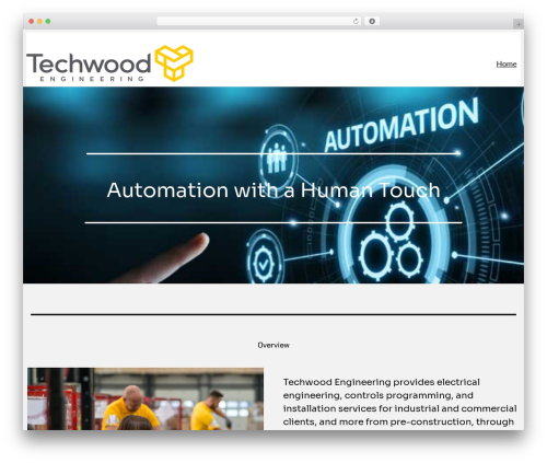 Flat Blocks WordPress theme - techwoodengineering.com