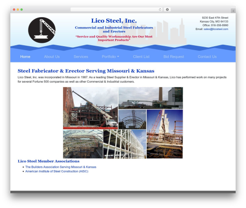 JW Bootstrap best WordPress theme - licosteel.com