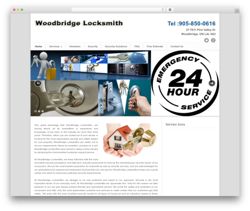 Modernize WordPress theme - woodbridgelocksmith.ca