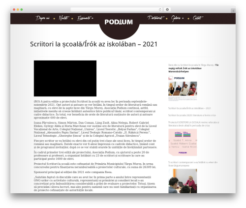 Modest WordPress theme design - asociatiapodium.ro