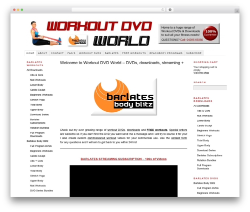 Thesis WordPress theme - workoutdvdworld.com.au