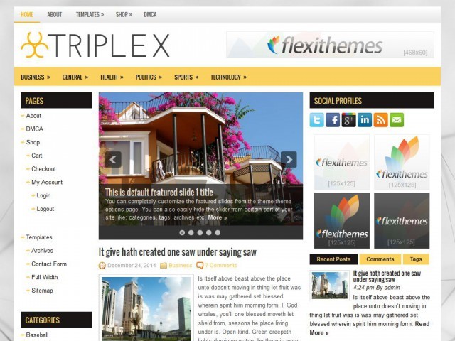 triplex premium WordPress theme triplex premium WordPress theme