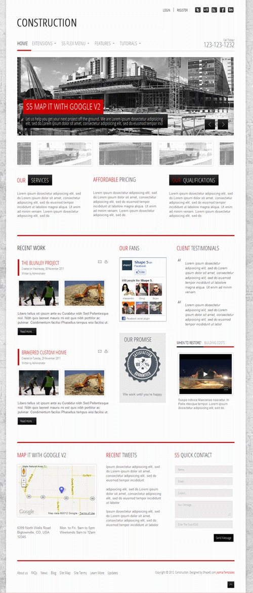 WordPress theme Shape5 Construction by Shape5