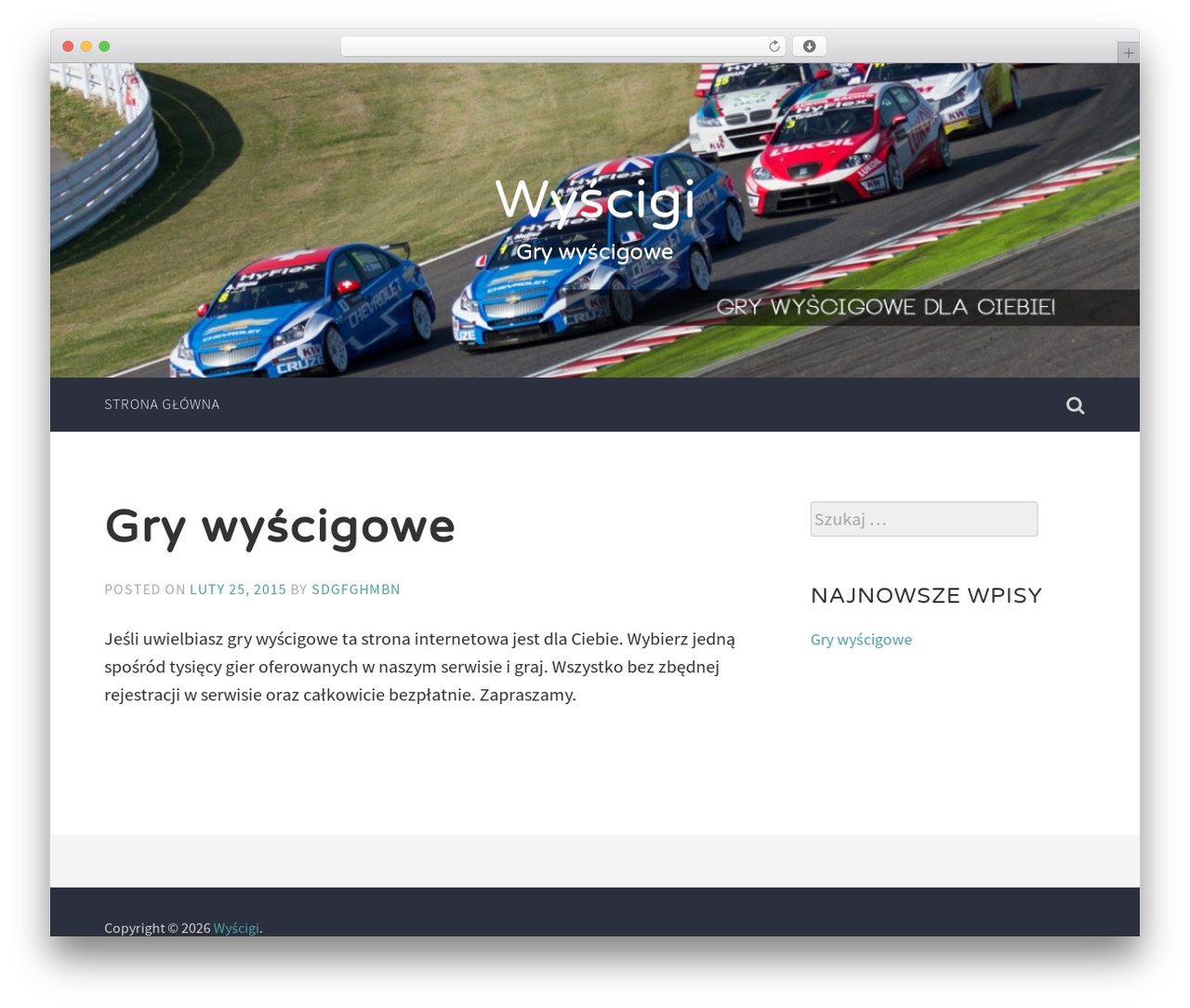 WordPress theme Accent - wyscigi.com