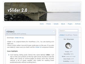 WordPress theme vSlider
