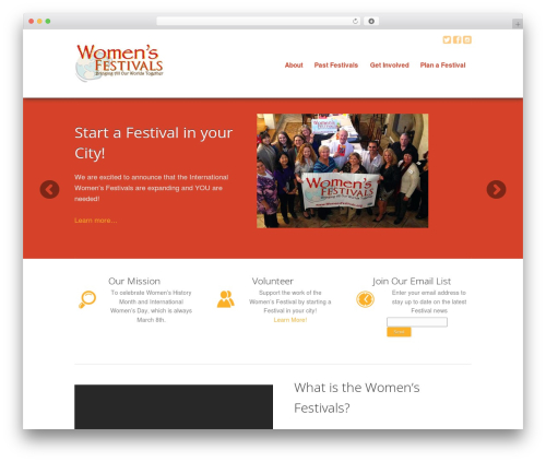 WordPress website theme Appply - womensfestivals.org