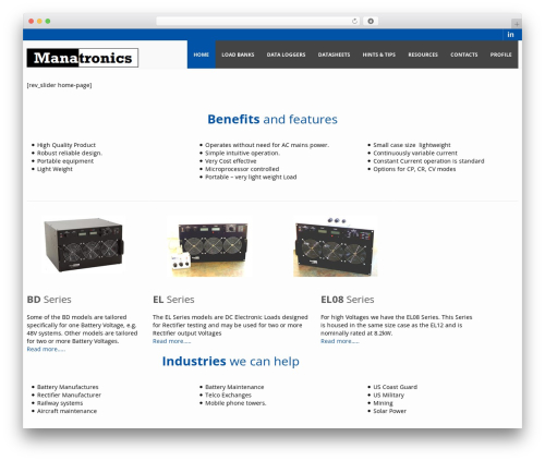BUILDER THEME WordPress theme - manatronics.com.au