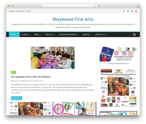 ColorMag Pro WordPress theme - maywoodfinearts.org
