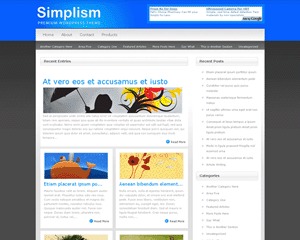 Simplism WordPress theme design by Elegant Wordpress Theme