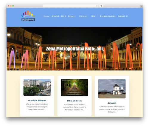 WordPress theme Divi - zmbotosani.ro