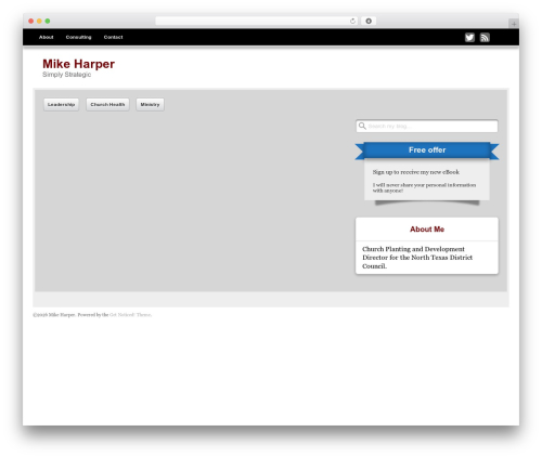 WordPress theme Get Noticed! - mikeharper.com
