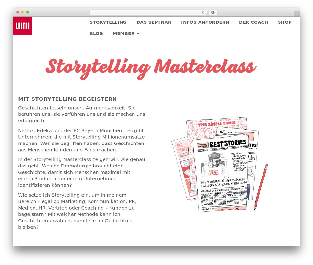 WordPress theme Hello Elementor - storytellingmasterclass.de