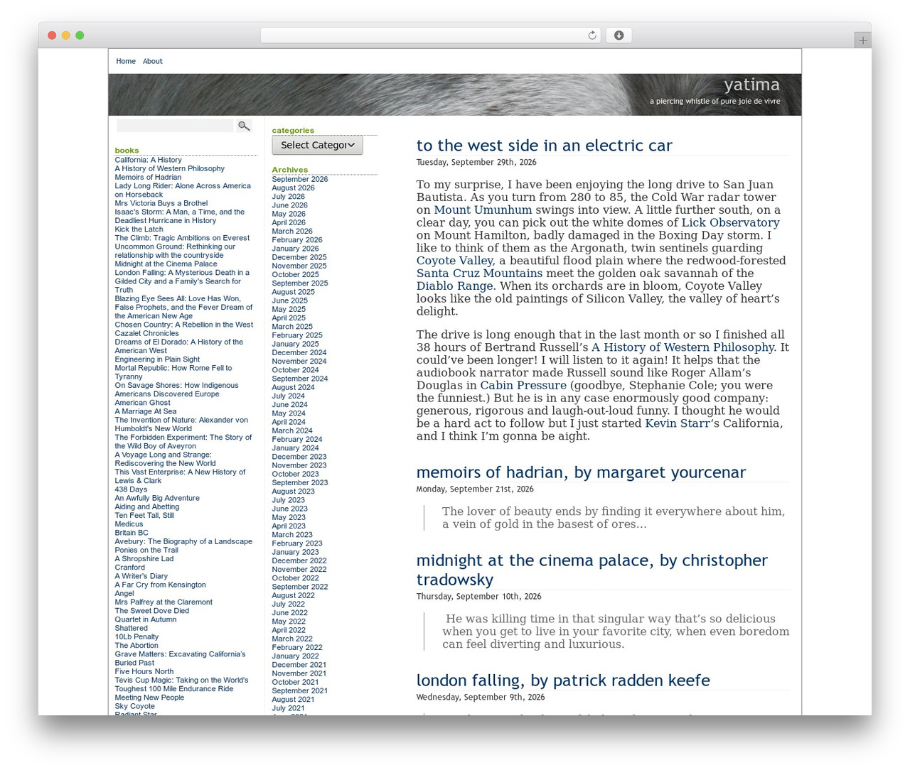 Bering WordPress theme - yatima.org