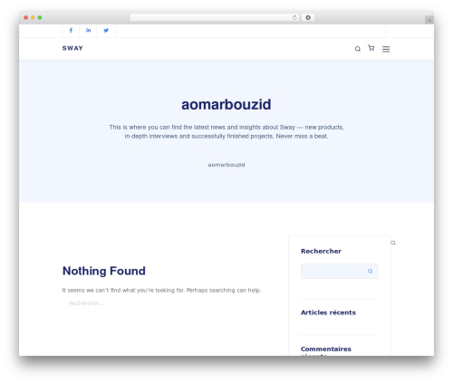 Sway top WordPress theme - aomarbouzid.com