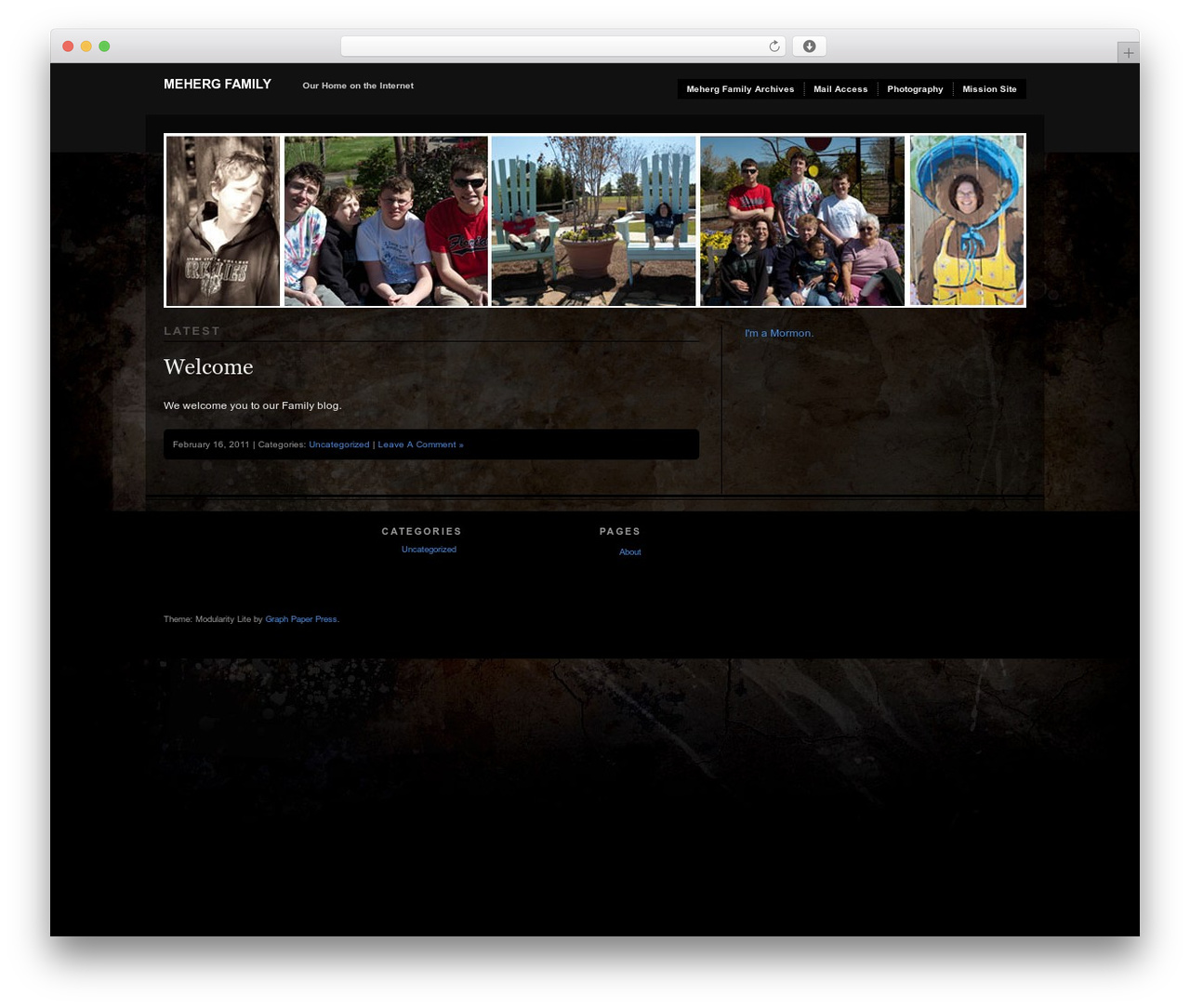 WordPress theme Modularity Lite - meherg.net