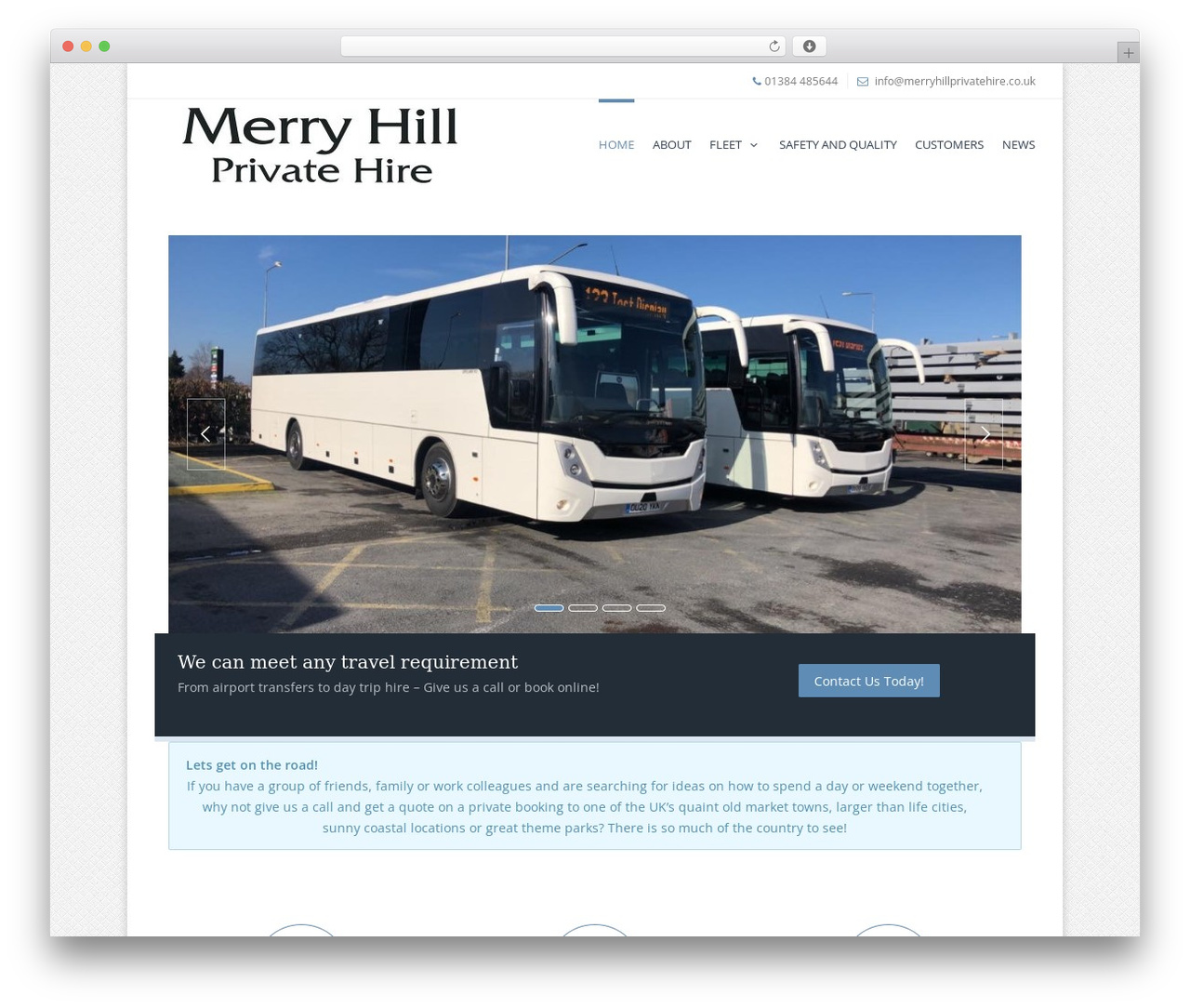 DP Evolve theme WordPress - merryhillprivatehire.co.uk