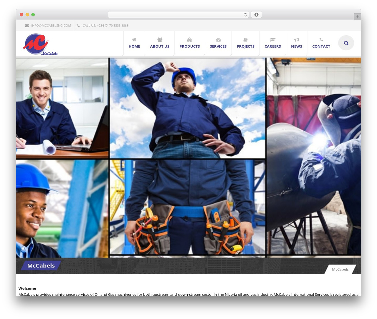 EXCEPTION WordPress website theme - mccabelsng.com